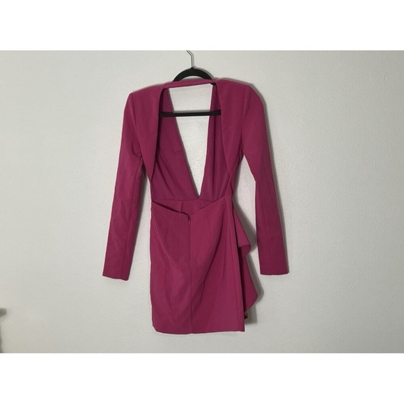 NWT Michael Costello Vibrant Pink Backless Dress - Picture 3 of 7
